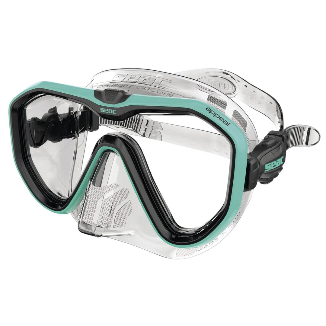 Seac Unisex-Adult Appeal Italien hergestellte Einglas-Tauchmaske mit Einer 3D-Schnalle direkt am Mas