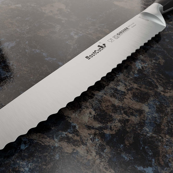 GIESSER seit 1776 - Made in Germany - scharfes Brotmesser geschmiedet 20 cm Best Cut, hitzebeständig
