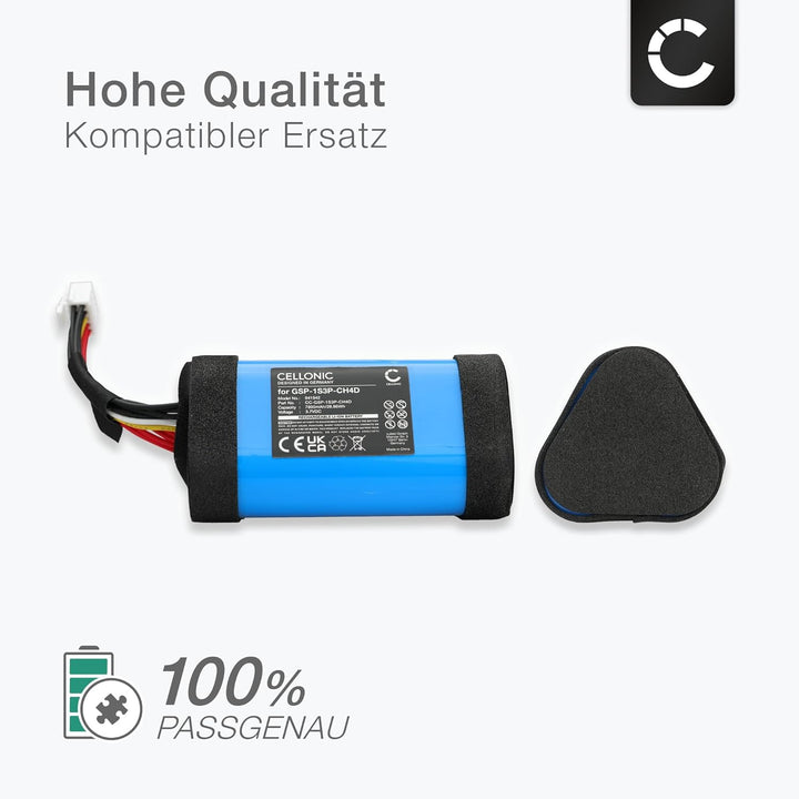 CELLONIC Akku für Lautsprecher Kompatibel mit JBL Pulse 5, GSP-1S3P-CH4D - (7800mAh, 3.7V)