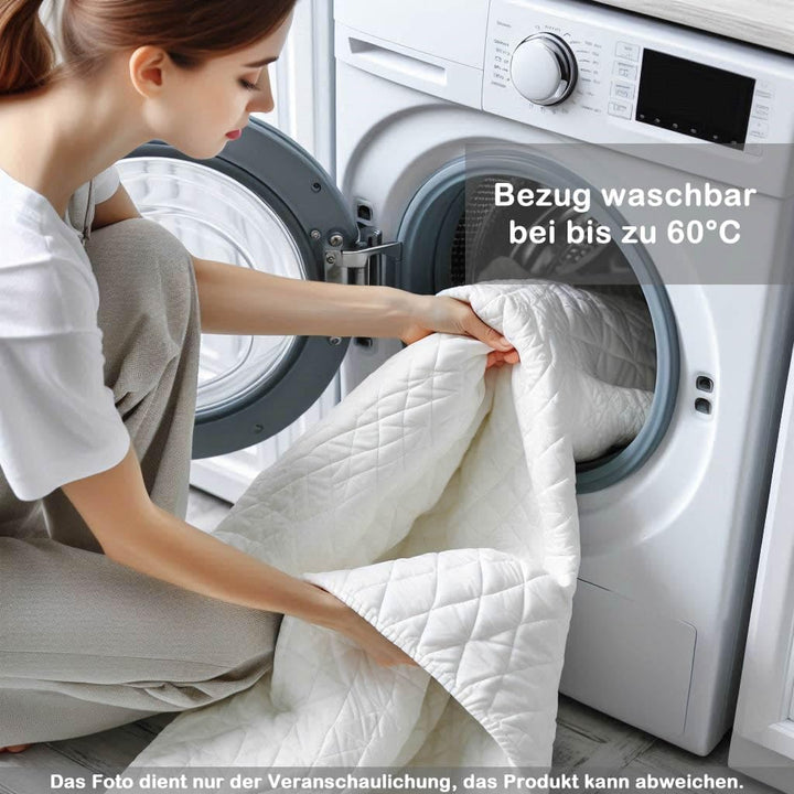 Crownmiller Topperbezug 140x200 cm für Topper Von 5-7cm, Microfaser, 60°C waschbar, 3-seitiger Reiss