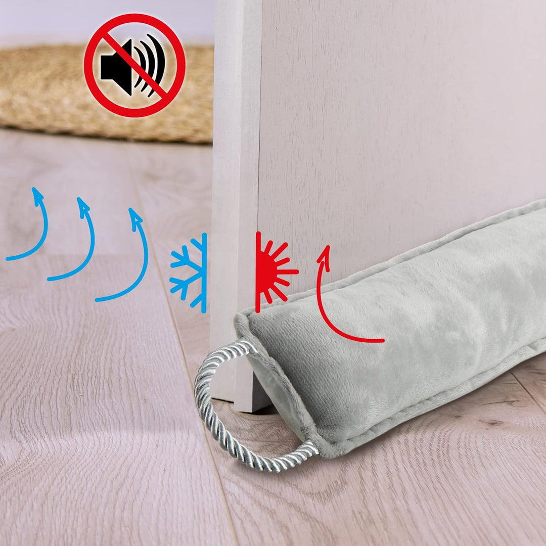 COM-FOUR® Zugluftstopper, extra Schwerer Windstopper MTI Kordel, effektiver Luftzugstopper, Gute Abd