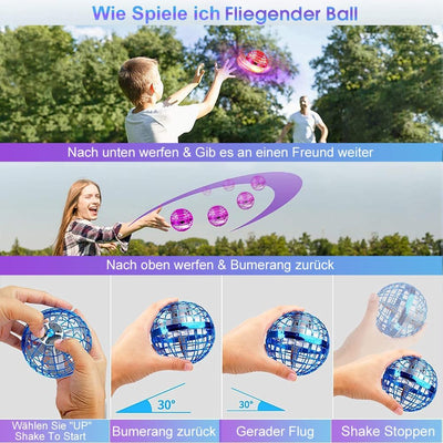 ASORT Hover Fliegender Ball,Magic Spinner Ball RGB Licht Hover Ball Mini Drohne Für Kinder Spielzeug