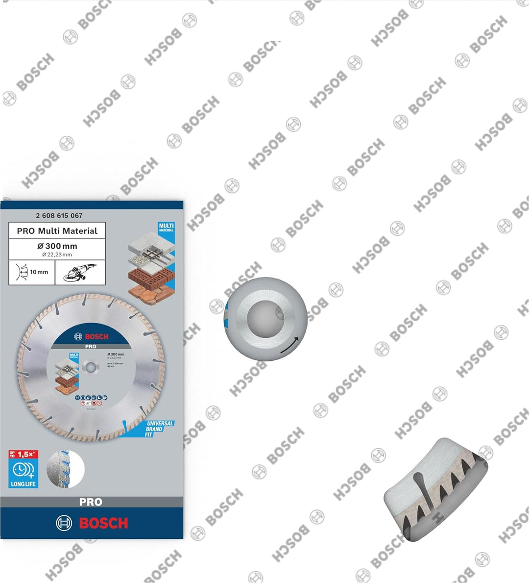 Bosch Professional Diamanttrennscheibe Standard for Universal (Beton und Mauerwerk, 300 x 22,23 mm,