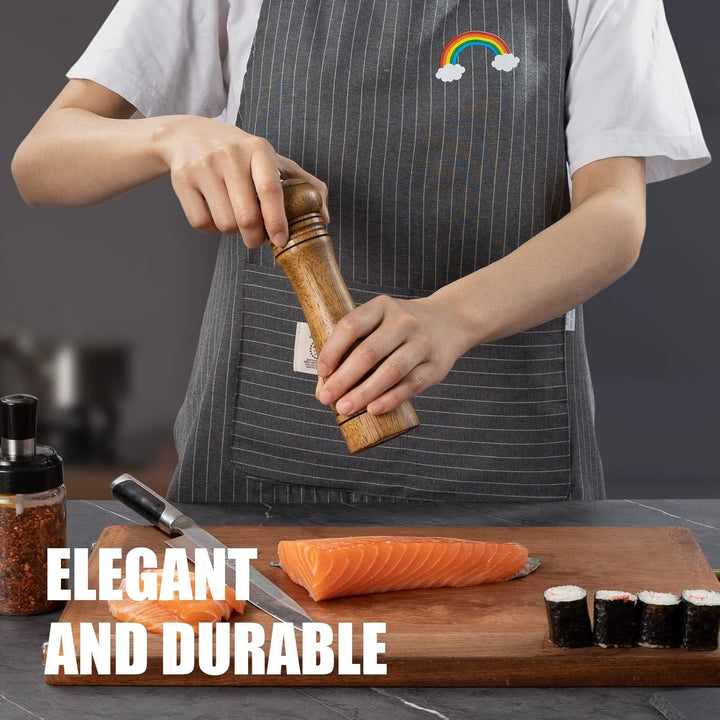 Pfeffermühle 5-In-1 Gewürzgläser Set, Mini Gewürzstreuer Gewürzmühle Salzmühlen Pfeffermühlen Set, S