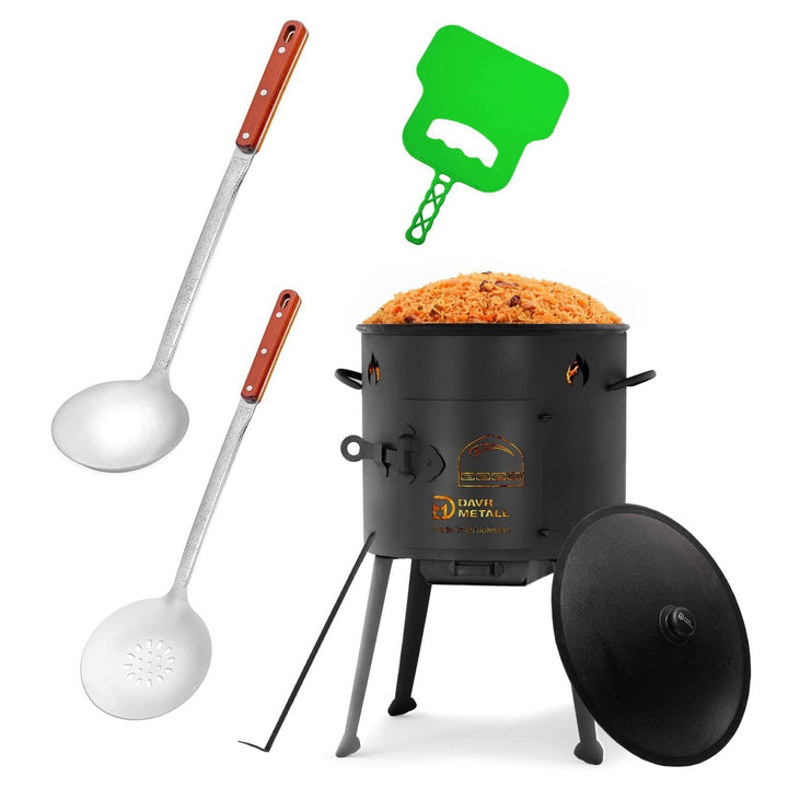 Ø36cm Uchag 2mm stahl Utschak Utschag Feldküche 8L Kazan WOK Kasan (Runder boden) Feuerstelle Campin