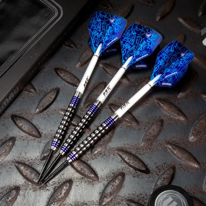 WINMAU Advance 500 Series Dartpfeile mit Stahlspitze 24 g blau, 24 g blau