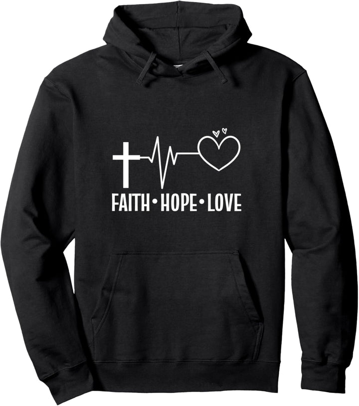 Glaube Hoffnung Liebe Hoffnungsvolle Person Pullover Hoodie