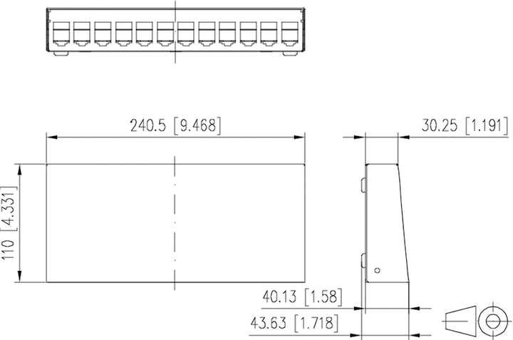METZ CONNECT Modul AP-Gehäuse 12 Port reinweiss, unbestückt