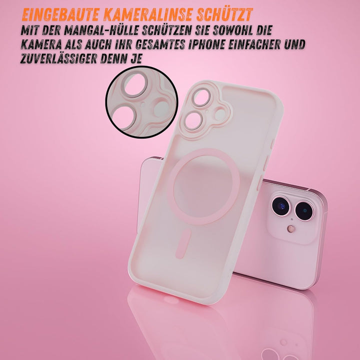 MANGAL Magnetische Hülle für iPhone 17 – Dünnes matt-transluzentes Case mit integriertem Kameraglas-