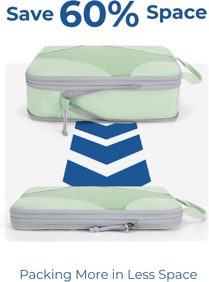 BAGSMART Packing Cubes Compression 6 Stück, Rucksack Koffer Organizer Packtaschen, Reise Kompression