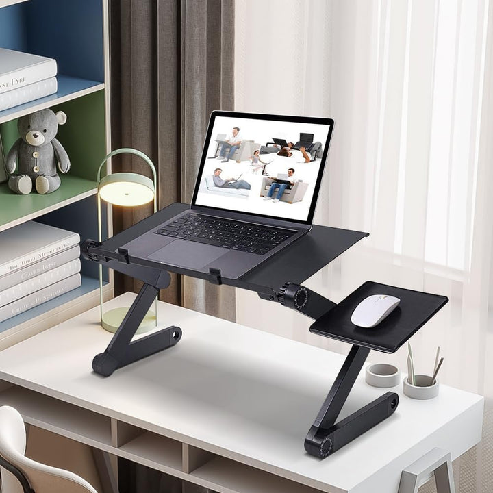 OHMG Laptop-Ständer, faltbar, für Laptop, Bett, Tablett, Leseständer, neigbar, für Sofa, Buch, Zeits