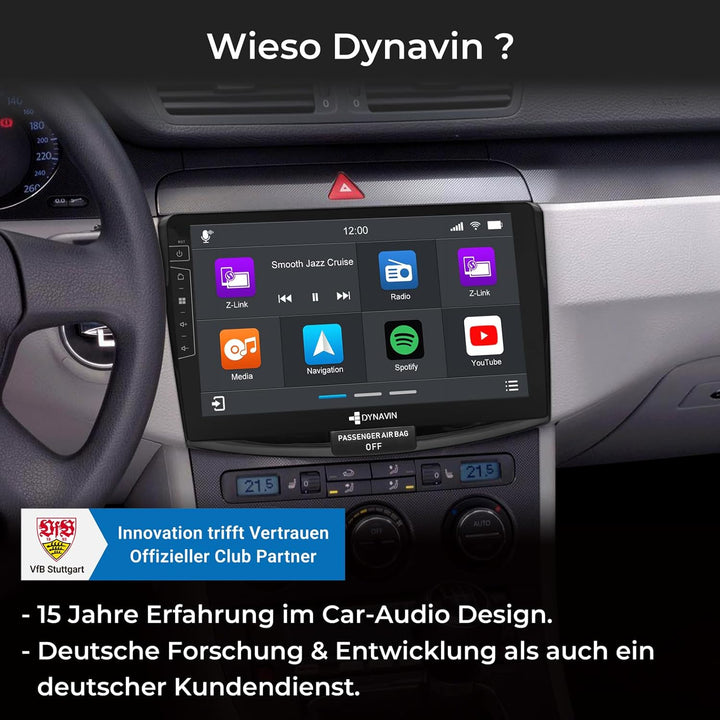 DYNAVIN Android Autoradio Navi für VW Passat B6 CC, 10,1 Zoll OEM Radio mit Wireless Carplay und And
