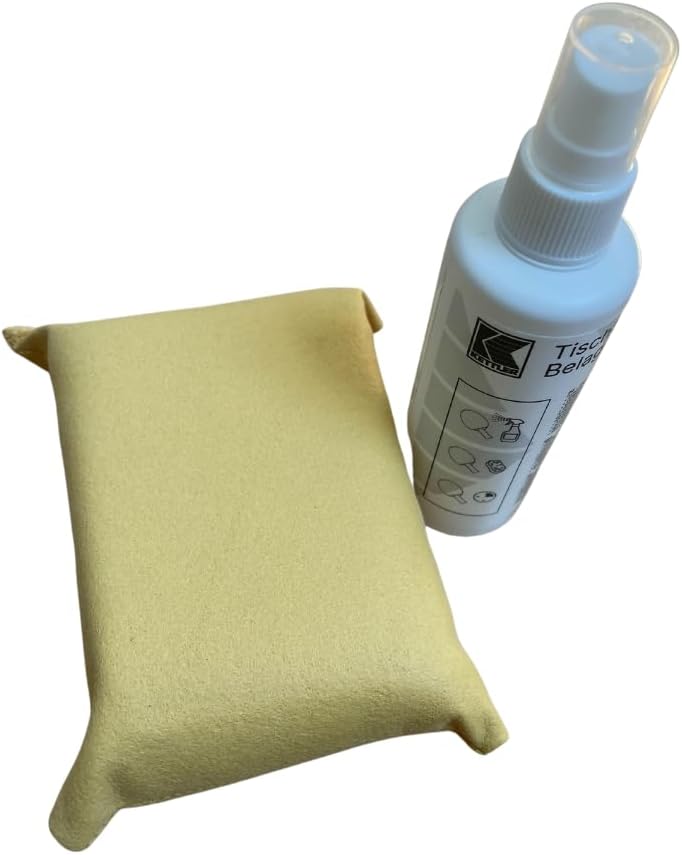 KETTLER Tischtennis Reinigungs-Set I Reinigungsschwamm I Belag Reiniger I 100ml I Premium Pflege