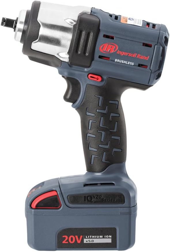 Ingersoll Rand Akku Schlagschrauber W5153, 1/2" 20V, mit 360° schattenloser LED-Leuchtring und IQV P