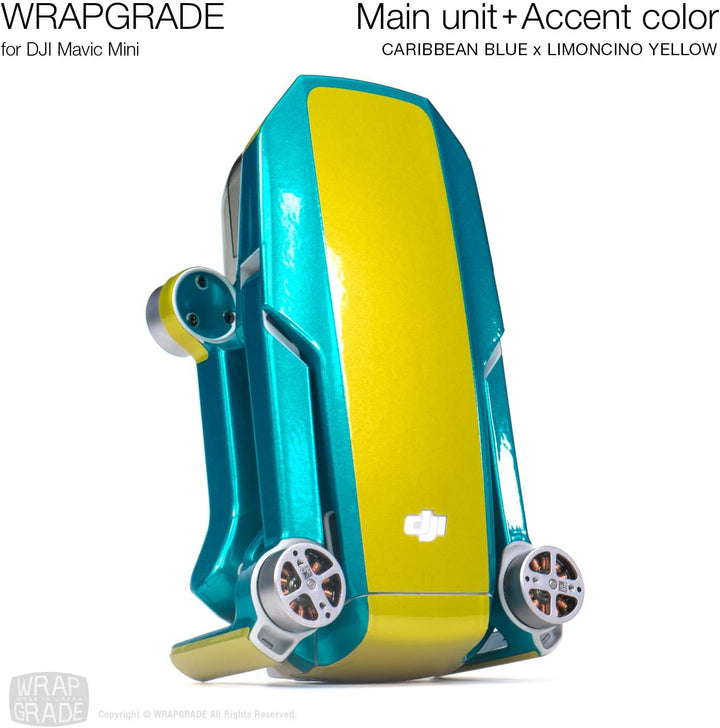 WRAPGRADE Skin kompatibel mit DJI Mavic Mini (Caribbean Blue), Caribbean Blue