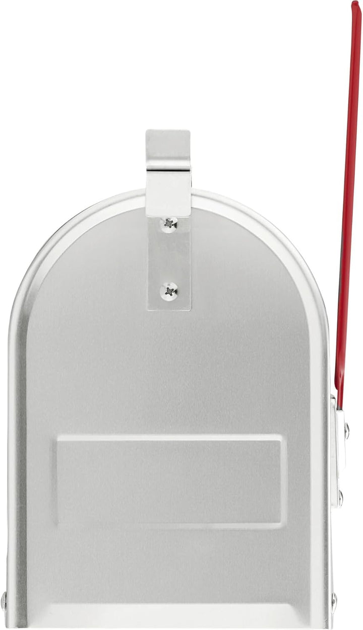 Burg-Wächter U.S. Mailbox mit schwenkbarer Fahne, Aluminium, 892 ALU, Aluminium Mailbox Aluminium Bl