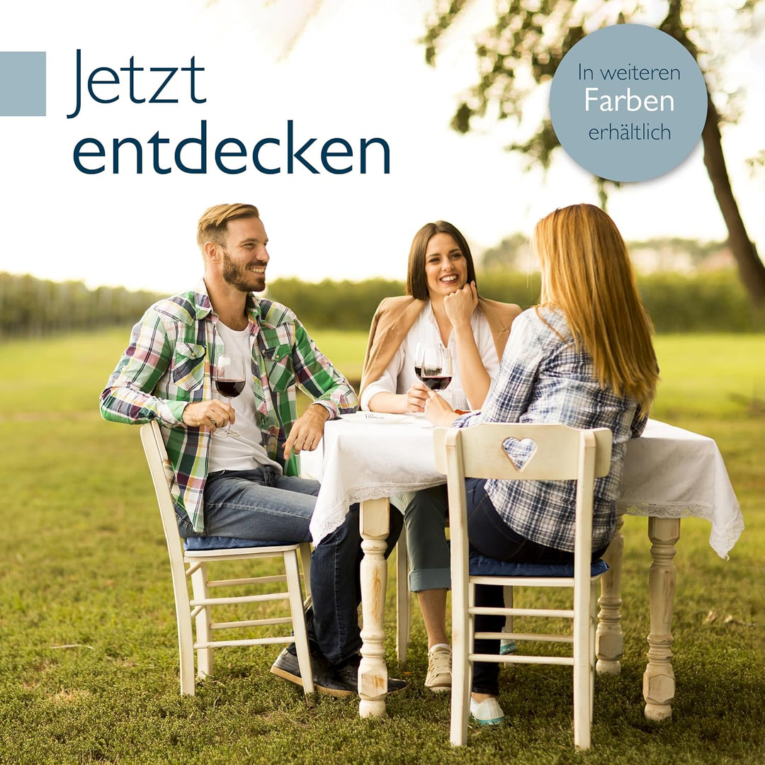 Beautissu 2er Set Premium Stuhlkissen 40x40 cm Dunkelbau – UV-beständig &amp; Robust Sitzkissen Outdoor