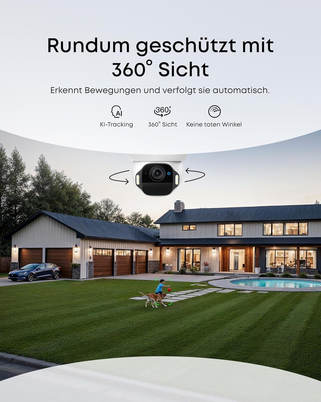 eufy SoloCam E42 (2-Cam Kit), 4K Überwachungskamera für aussen, HomeBase S380, Solar, KI-Bewegungstr