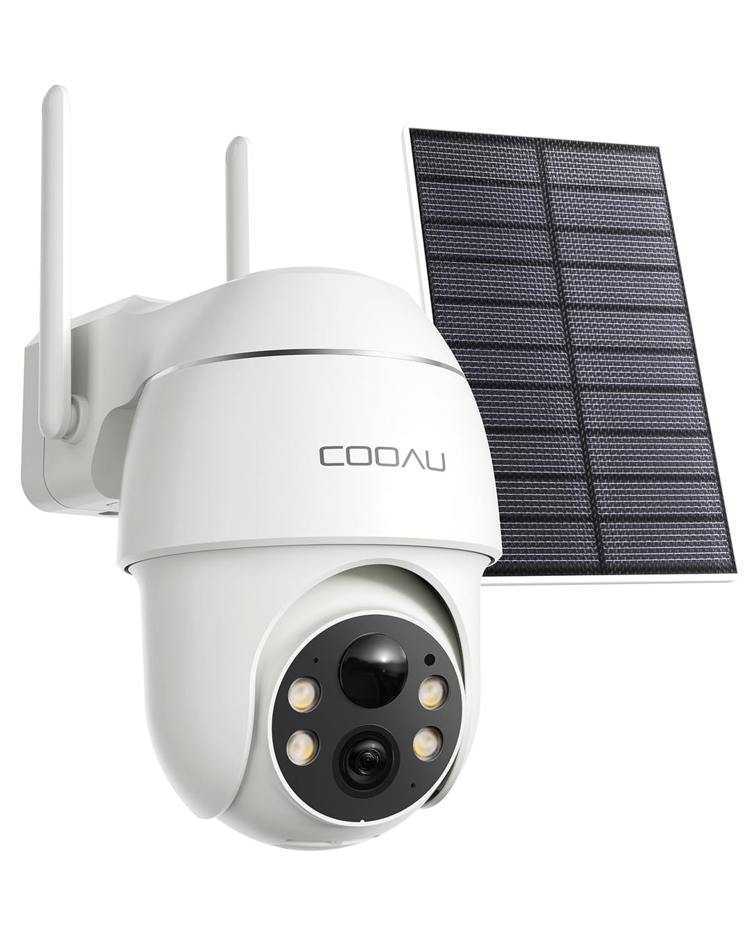 COOAU 4MP Überwachungskamera Aussen Solar Set - 365Tage mit Solarpanel - 2.5K Kabellos Kamera Überwa