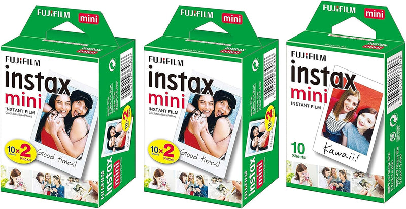 Fuji 96090 Instax Mini Sofortbildfilm, 10 Blatt, 5 Stück, Weiss