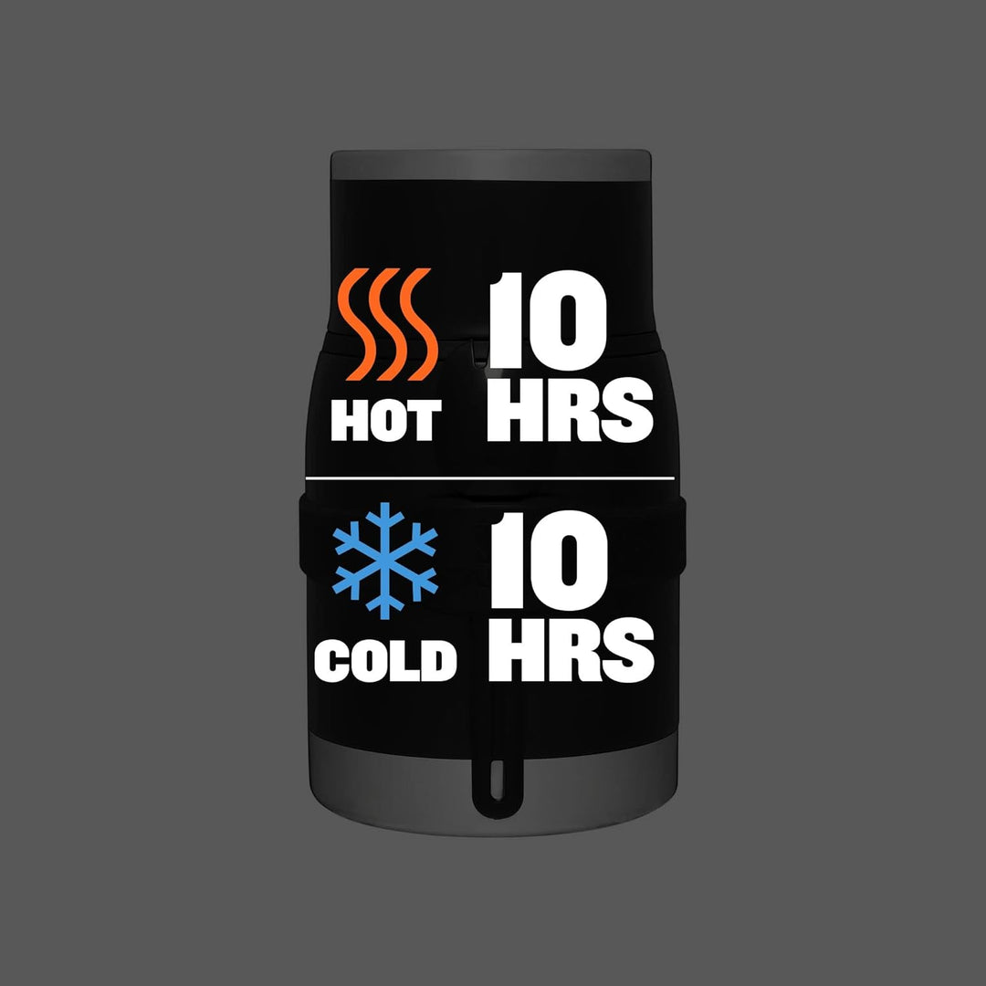 Stanley Adventure to Go Isoliergefäss und Göffel 24 Ounces Black Glow, 24 Ounces Black Glow