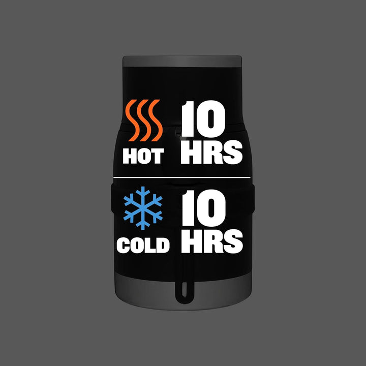 Stanley Adventure to Go Isoliergefäss und Göffel 24 Ounces Black Glow, 24 Ounces Black Glow