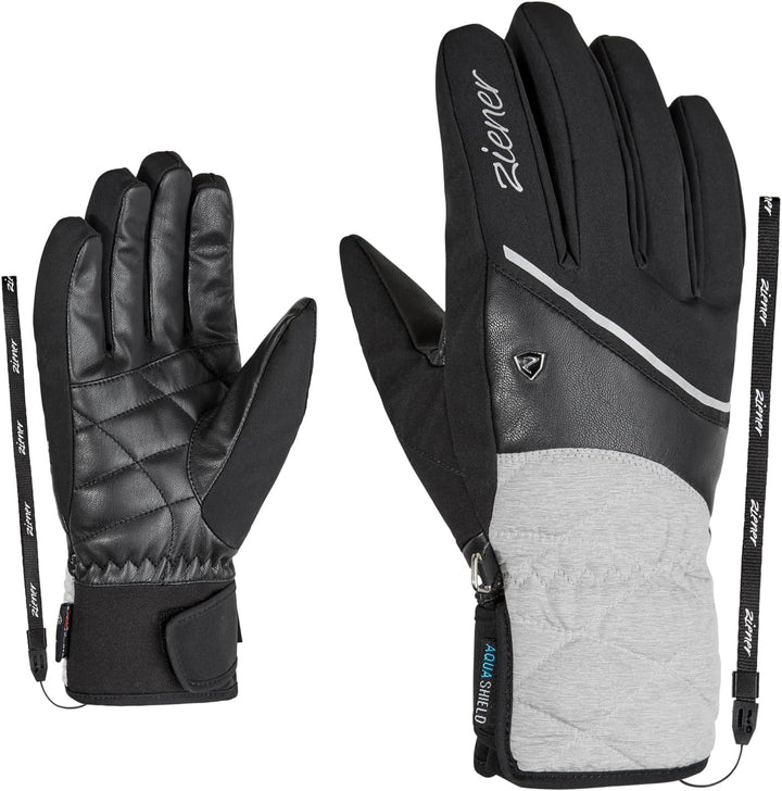 Ziener Damen Kaika As Ski-Handschuhe/Wintersport | Wasserdicht, Atmungsaktiv 6.5 light melange, 6.5