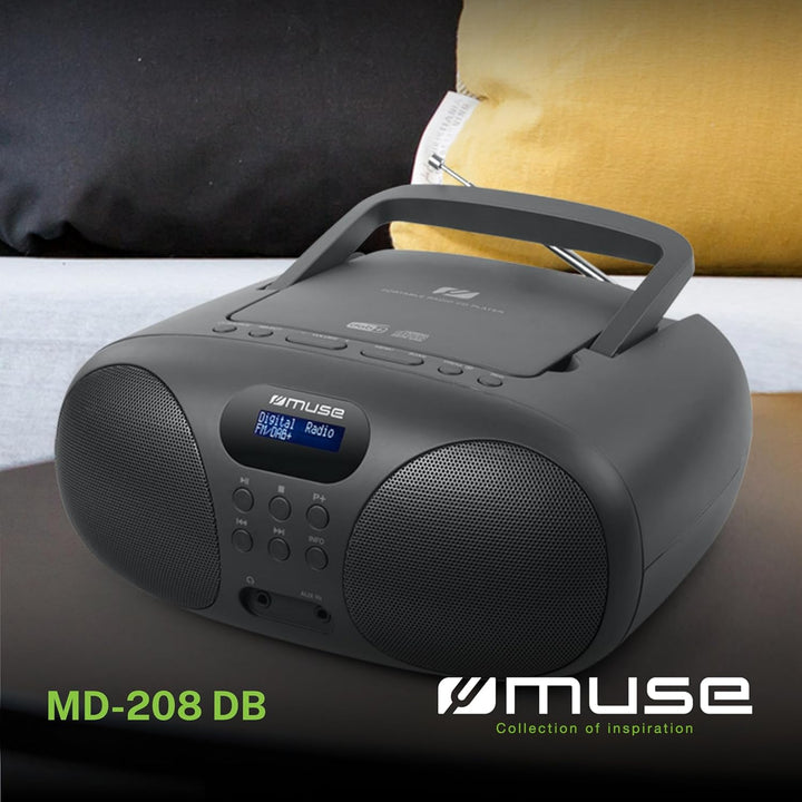 Muse MD-208DB-Radio/CD DAB+, MD208DB schwarz, schwarz