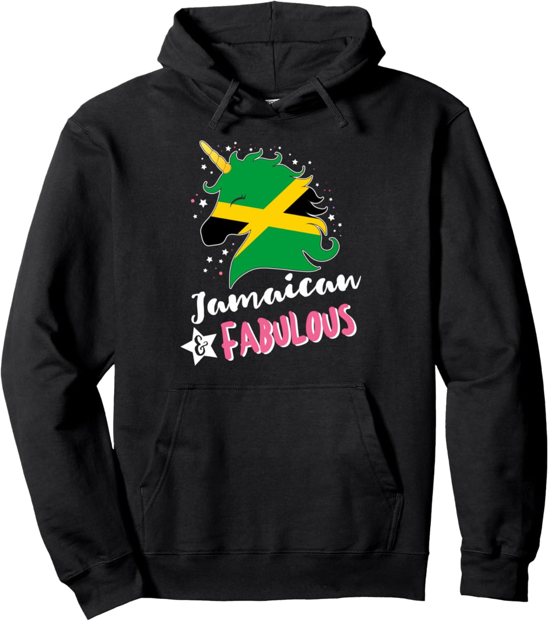 Jamaikanische Einhorn Jamaika Flagge Pullover Hoodie