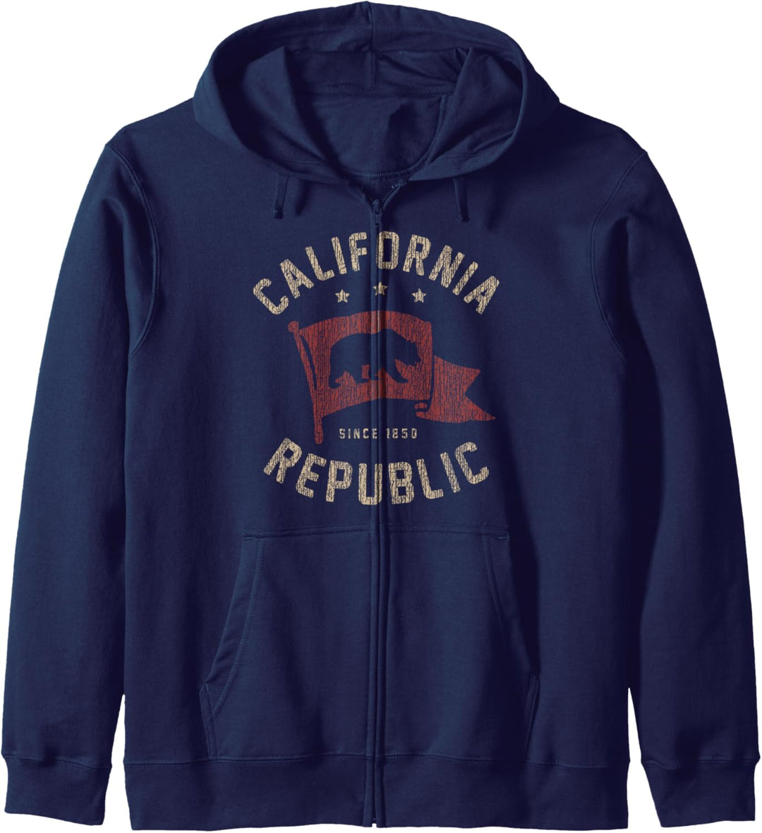 California Republic Vintage Flag With Bear Kapuzenjacke
