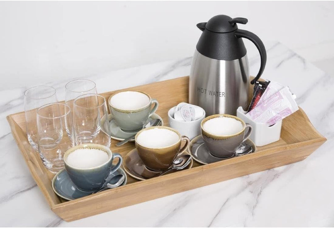 Olympia Kiln Cappuccino-Tasse Rauch, 230 ml, innovatives Design und Funktionen, 6 Stück (1er Pack) S