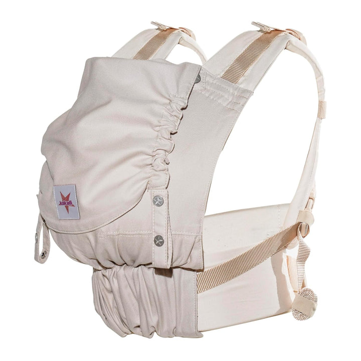 KOKADI Babytrage Flip - ergonomisch, mitwachsend und einfach - sichere Tragehilfe aus Bio-Baumwolle