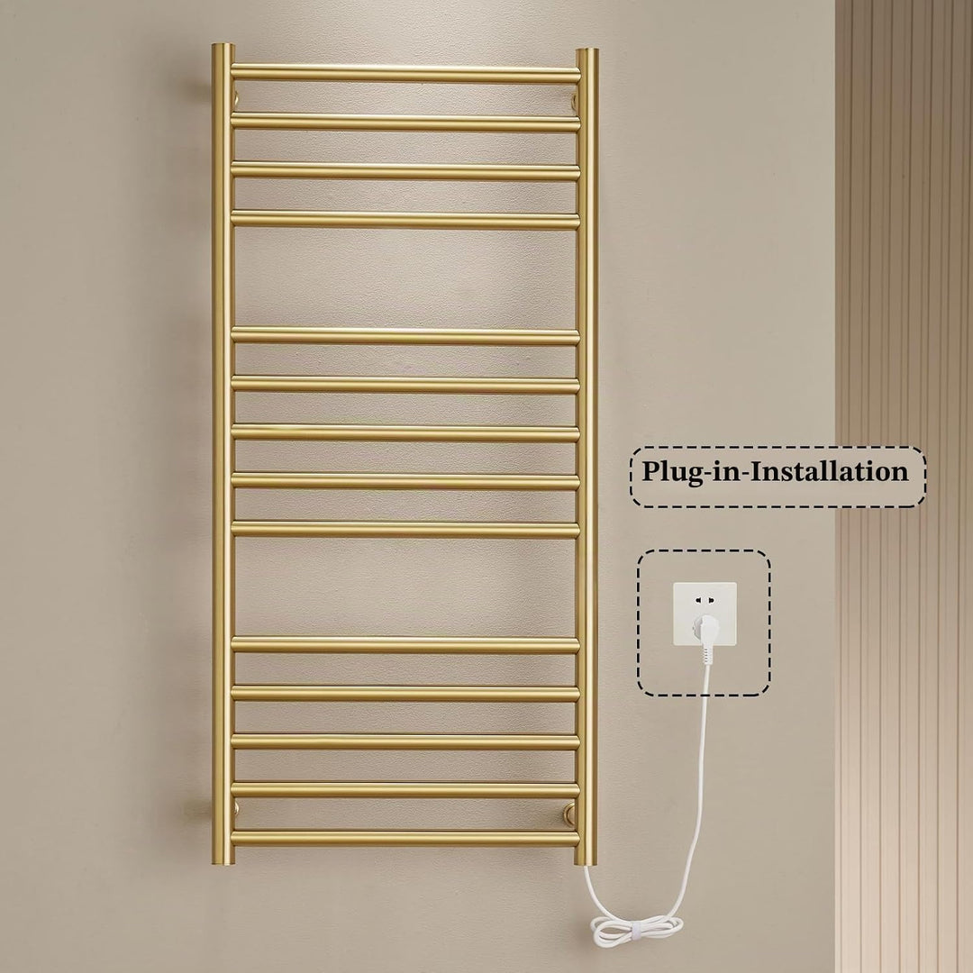 SWHC Badheizkörper Elektrisch Gold Handtuchheizkörper Elektrisch 110 x 52 x 12 cm Heizkörper Heizung
