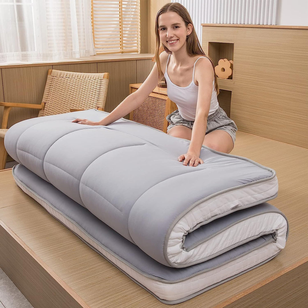 MAXYOYO Futon Matratze, Gepolsterte Japanische Bodenmatratze Gesteppte Bett Matratzenauflage, Extra