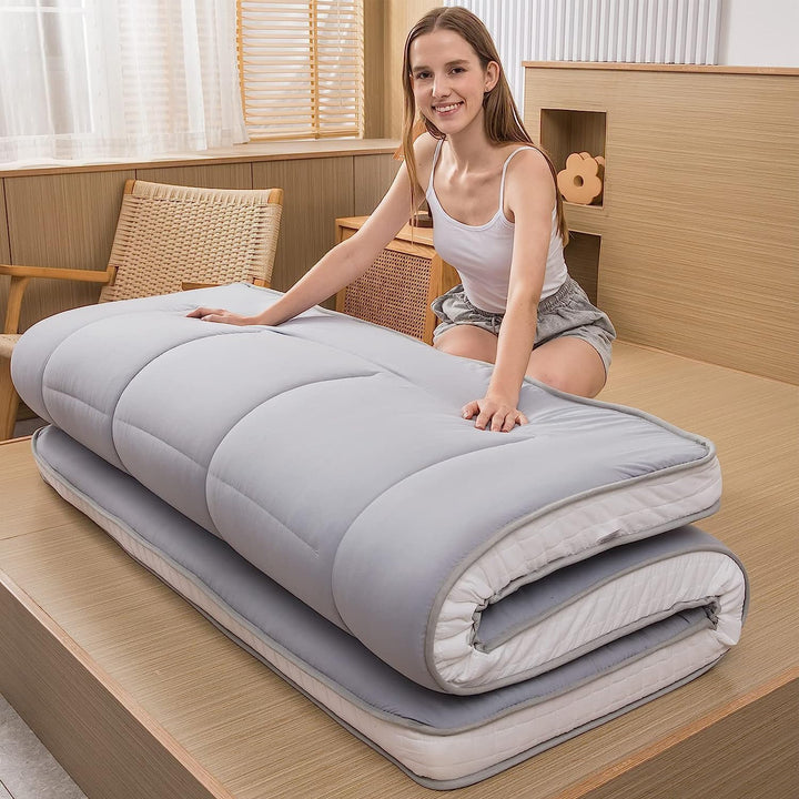 MAXYOYO Futon Matratze, Gepolsterte Japanische Bodenmatratze Gesteppte Bett Matratzenauflage, Extra
