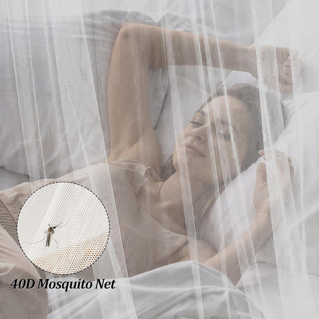 HOOPOE Moskitonetz Bett Reise,2 Stück Himmelbett Vorhänge,für Moskitonetz Doppelbett und Einzelbett,