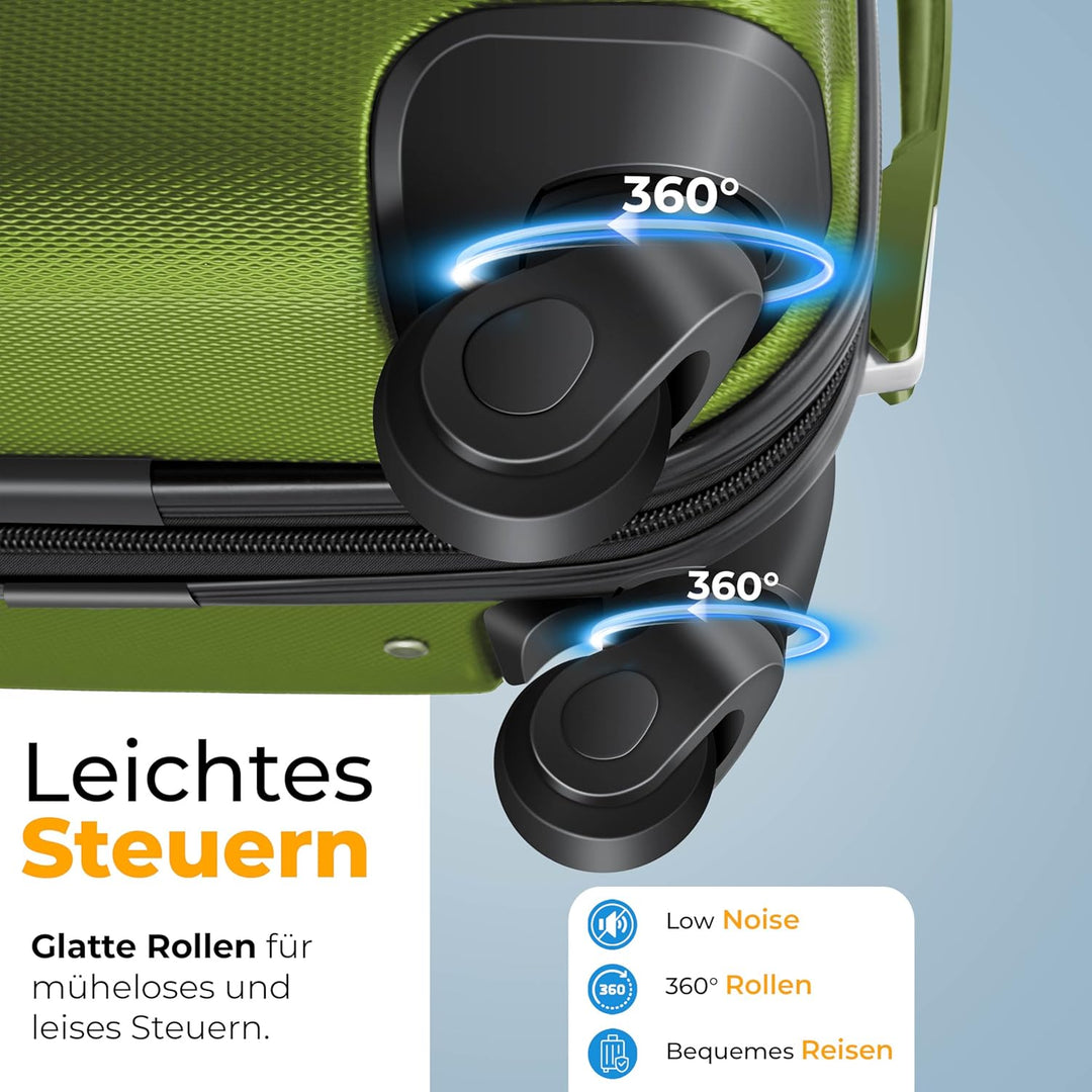 KESSER® 3tlg. Hartschalenkofferset Hartschalenkoffer Trolley Koffer Reisekoffer Reisekofferset Gepäc