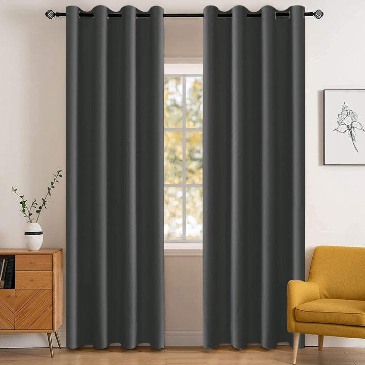 YSTELLAA Gardinen Vorhänge 2er Set, 117×137cm, Verdunklungsvorhänge Schlafzimmer, Outdoor Vorhang We