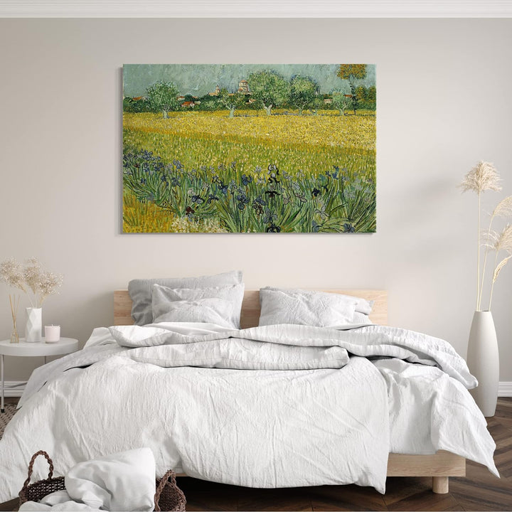 Printed Paintings Leinwand (80x60cm): Vincent Van Gogh - Feld mit Blumen in der Nähe von Arles 80x60