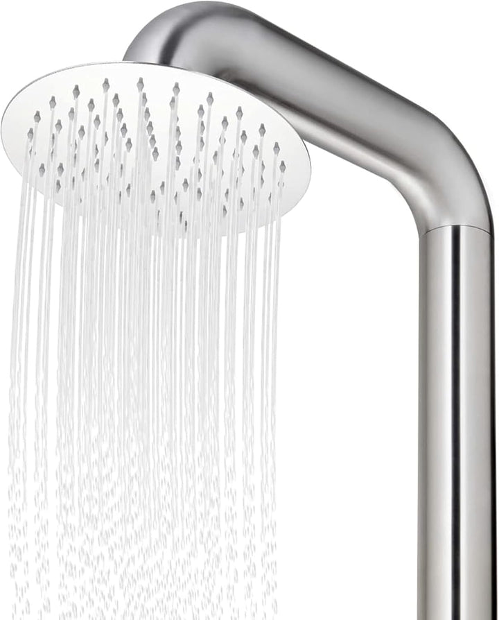 Tidyard Gartendusche Chrom-Zinkknopf Handbrause Pooldusche Campingdusche Aussendusche Camping Pool A