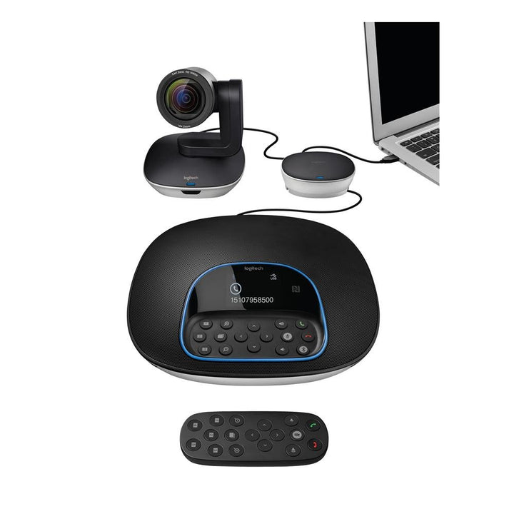 Logitech Business Business GROUP Videokonferenz-System, Bestehend aus Webcam, Freisprecheinrichtung