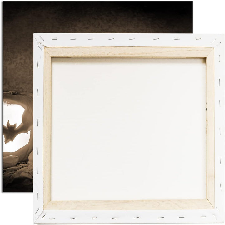 Halloween steht vor der Tür Effekt: Sepia; Format: 70x70 als Leinwandbild, Motiv fertig gerahmt auf