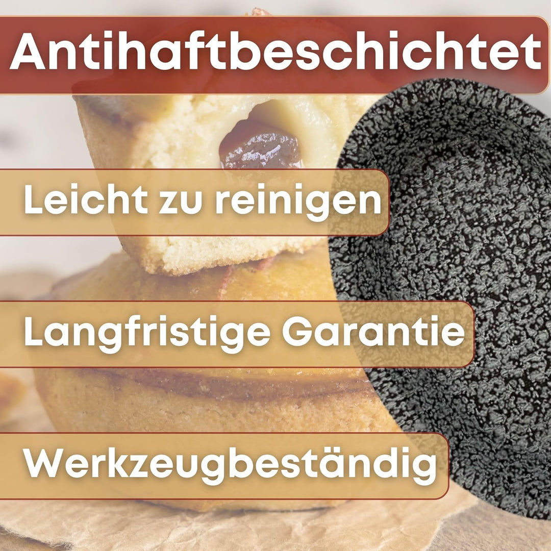 NAMAI 12 Formen für Pasticiotti Leccesi, Ausstechformen für Leccesi, Material aus Aluminium, Antihaf