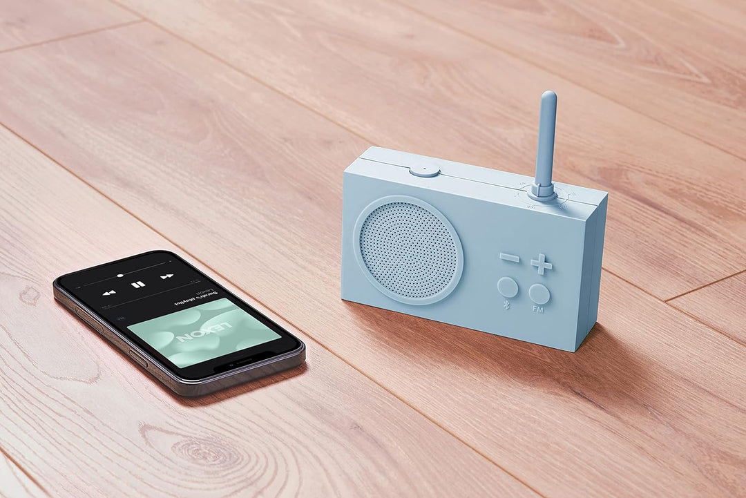 Lexon TYKHO 3 Tragbarer Bluetooth Lautsprecher mit FM Radio, Wasserdicht und Wiederaufladbarer Akku