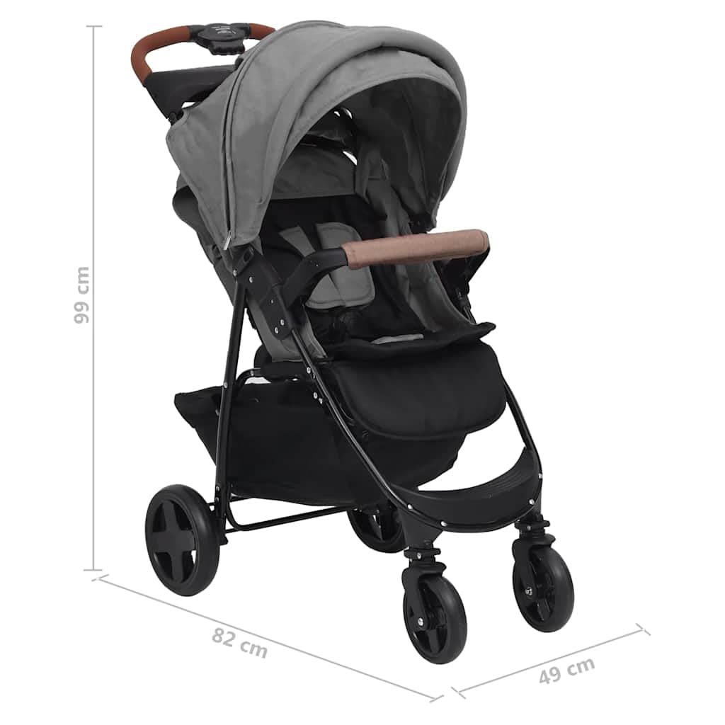 vidaXL Kinderwagen 2-in-1 Klappbar Kombikinderwagen Kinder Baby Buggy Sportwagen Reisebuggy Babywage