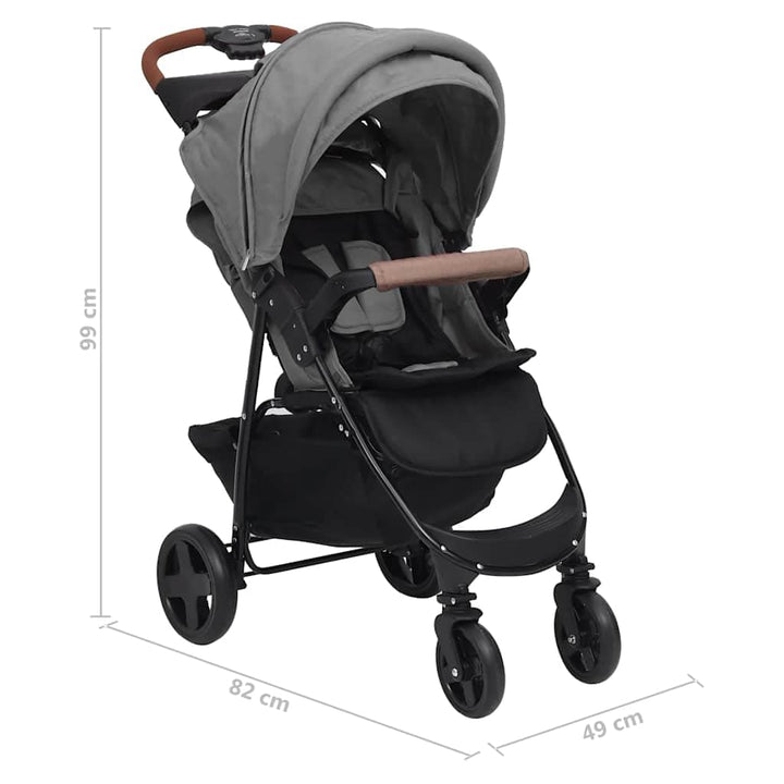 vidaXL Kinderwagen 2-in-1 Klappbar Kombikinderwagen Kinder Baby Buggy Sportwagen Reisebuggy Babywage