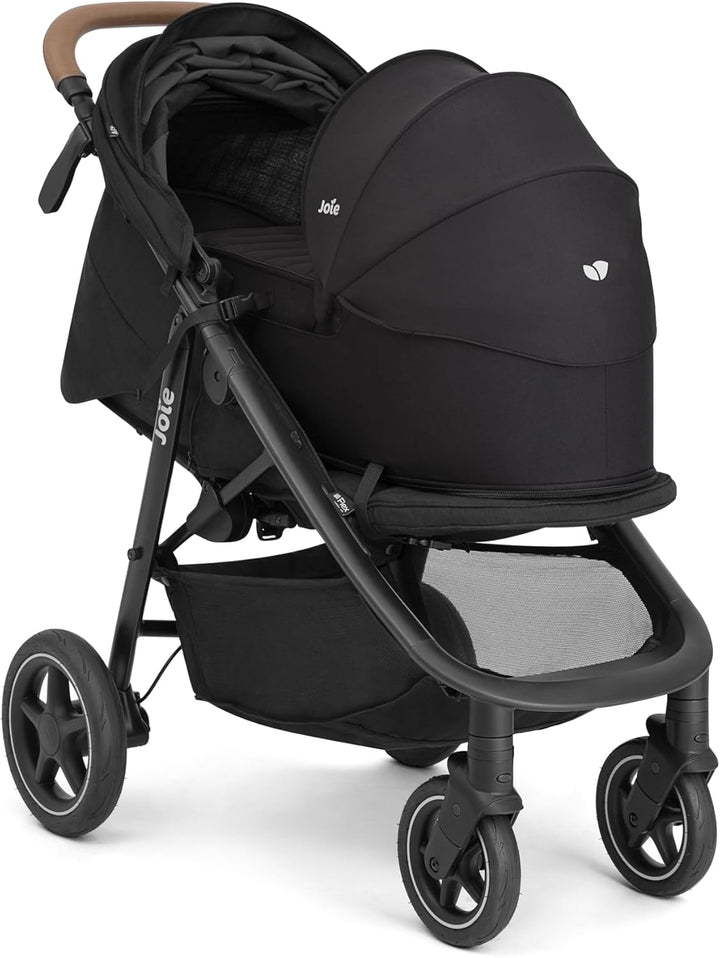 Joie Softtragetasche – Leichte Babytragetasche mit Flacher Liegeposition, Abnehmbarer Sonnenblende &
