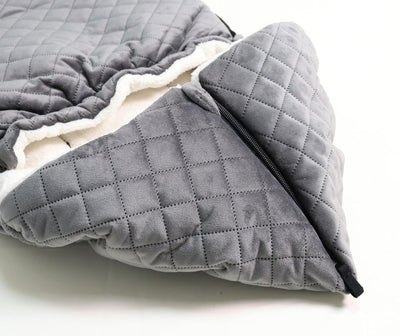 Kaiser 65673 X-LARGE VELVET HOODY, Kinderwagen Fusssack (grey), grey