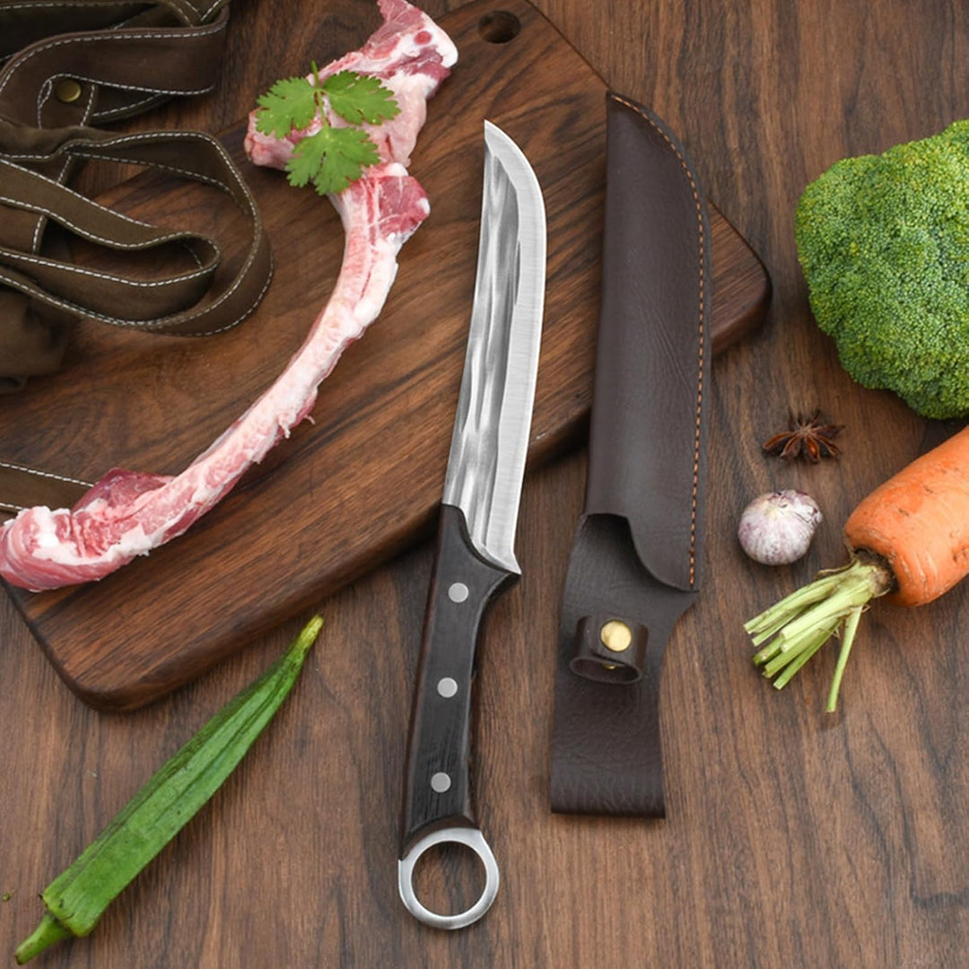 Kochmesser Japanisches Ausbeinmesser Handgemachtes geschmiedetes Full Tang Küchenmesser High Carbon