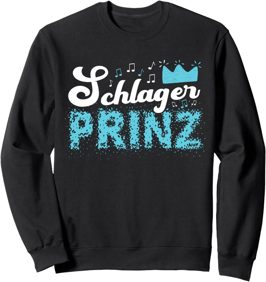 Schlager Prinz Schlager Outfit Herren Schlagerparty Kostüm Sweatshirt